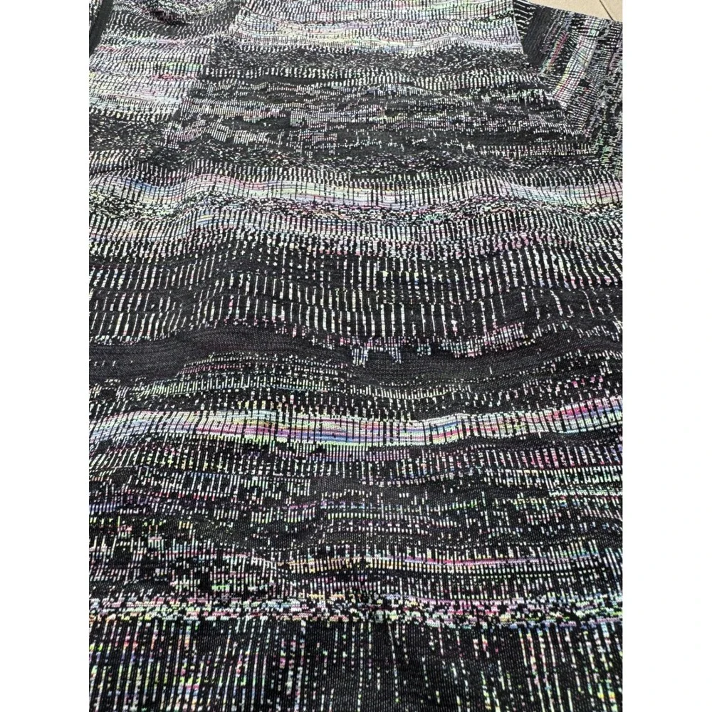 Lululemon Multicolor Glitch Pattern Cropped Quarter Zip Pullover Top